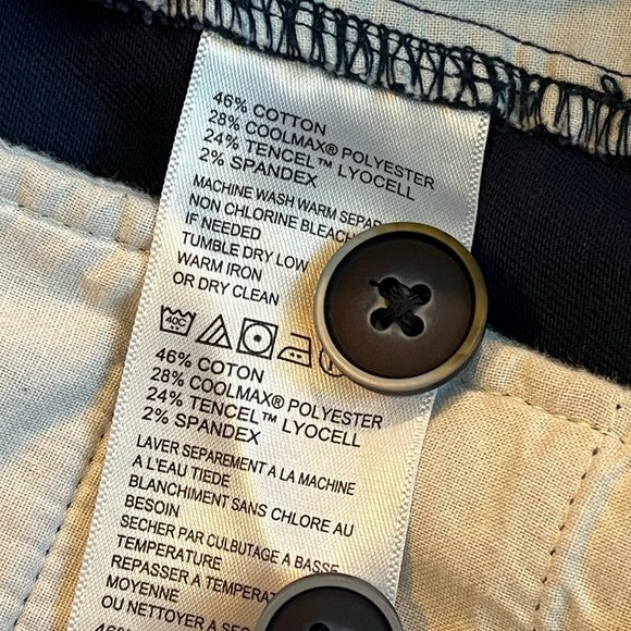 Tommy Bahama Chino Shorts 10" Coolmax Flat Front Preppy Golf Blue Size 32 - Picture 8 of 8